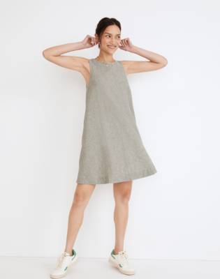 Linen-Cotton Tank Mini Dress